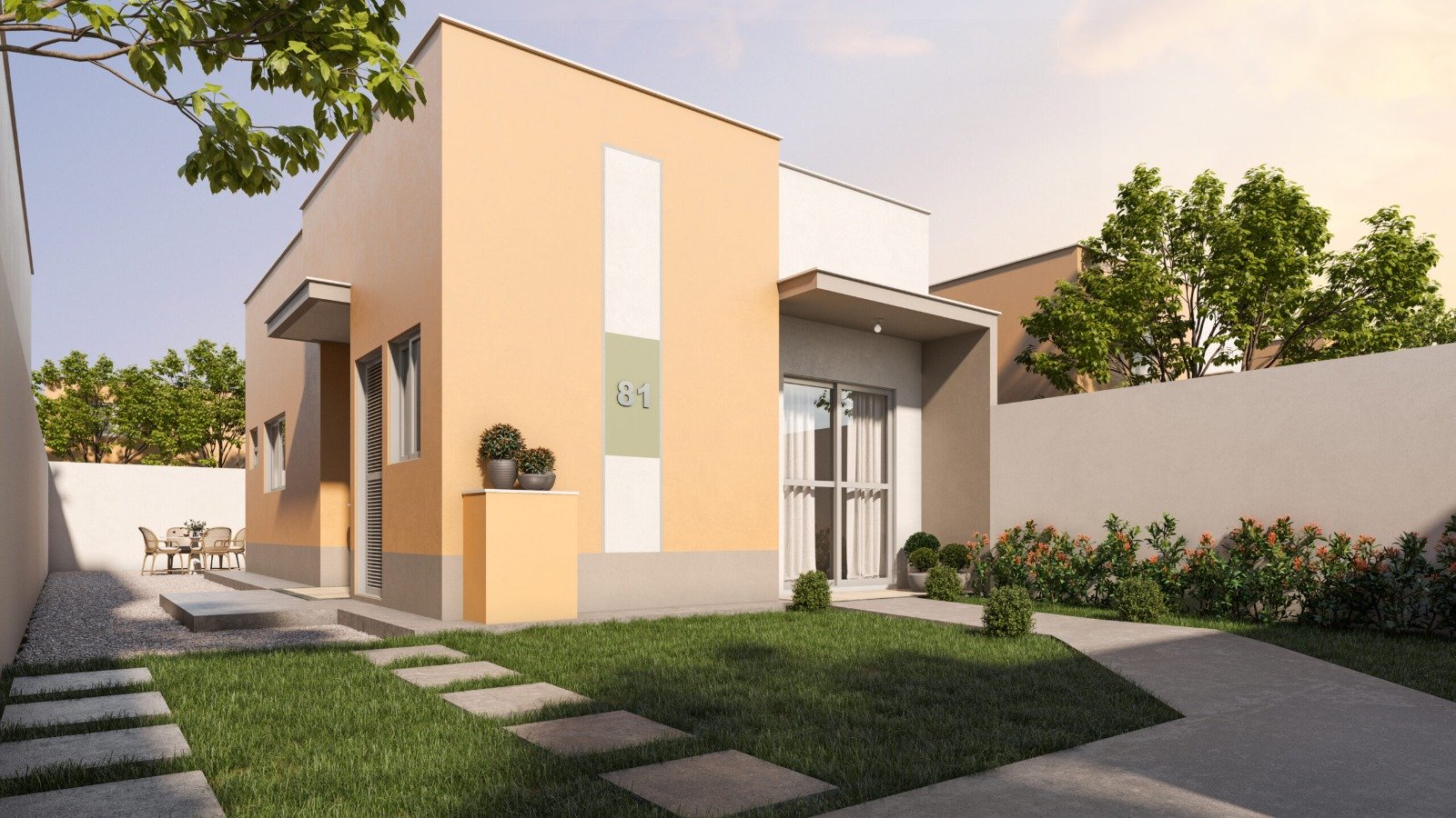 Fachada da Casa Moderna em Condomínio